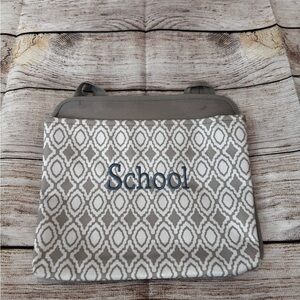 Thirty-One White and Tan Pencil Case Office Essential